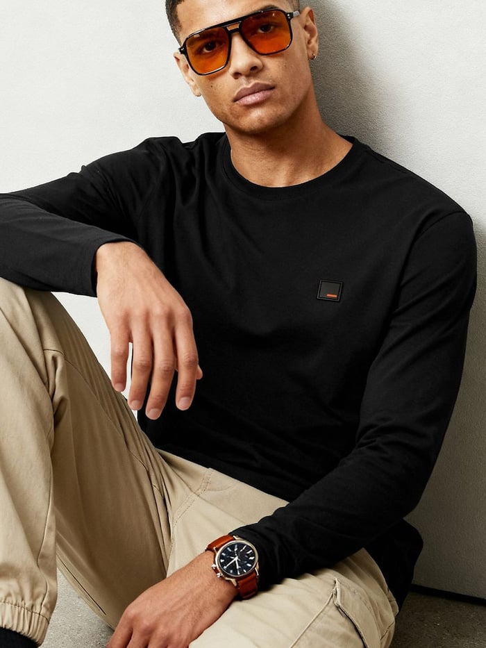 Fluid Full Sleeve T-Shirts Hyde Black