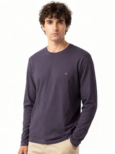 Fluid Full Sleeve T-Shirts Riverside Purple