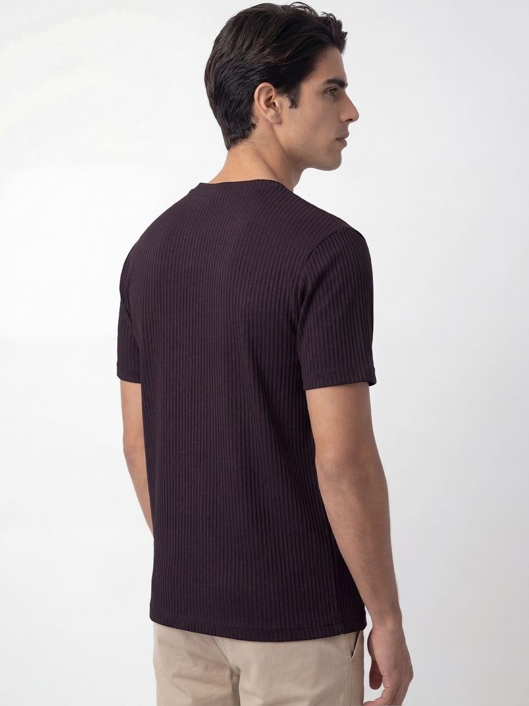 Striped T-Shirt Plum Purple