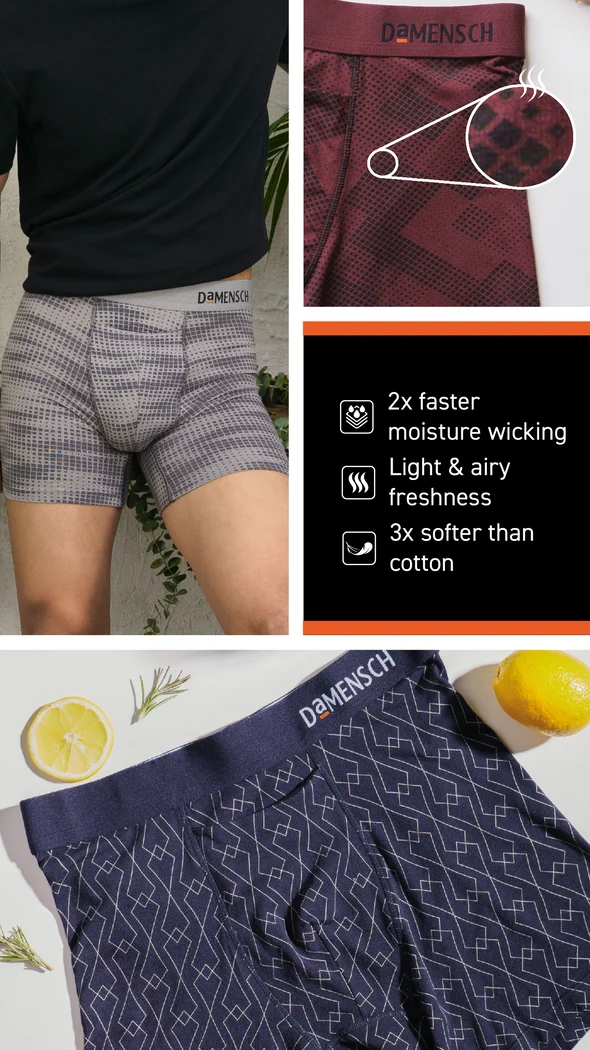Deo-Soft Boxer Briefs Cabana Blue