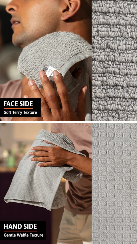 Waffle - Plush Hand Towel Fog Grey