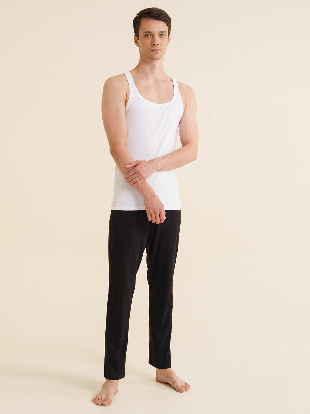 Neo-Skin Bamboo Vest Square Neck Chalk White