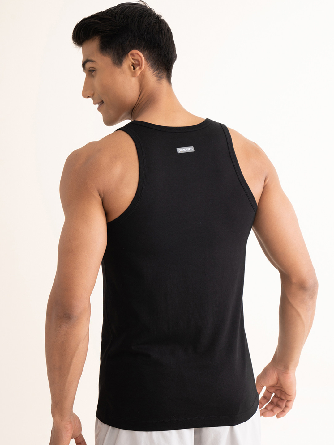 Neo-Cotton Antibacterial Vest Square- Da Black