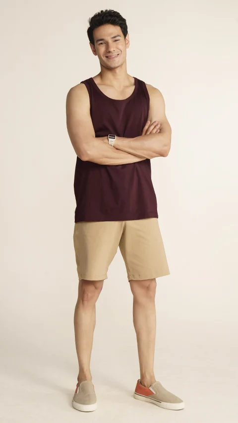 Fluid Casual Tank Tops Port Wine