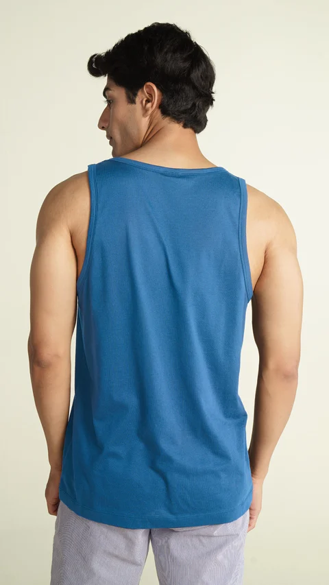Fluid Casual Tank Tops Steel Blue