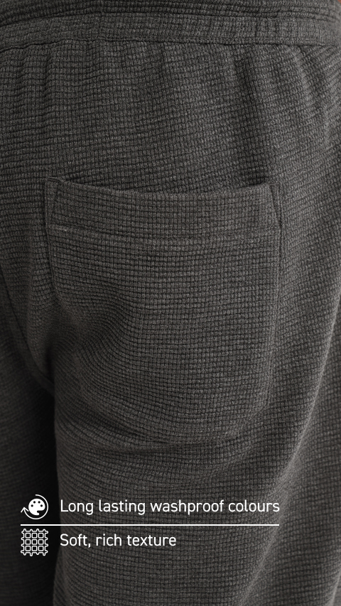PEAK■(W) Waffle Shorts■送料込 Buy Mens Textured Waffle Shorts Charcoal Grey | DaMENSCH