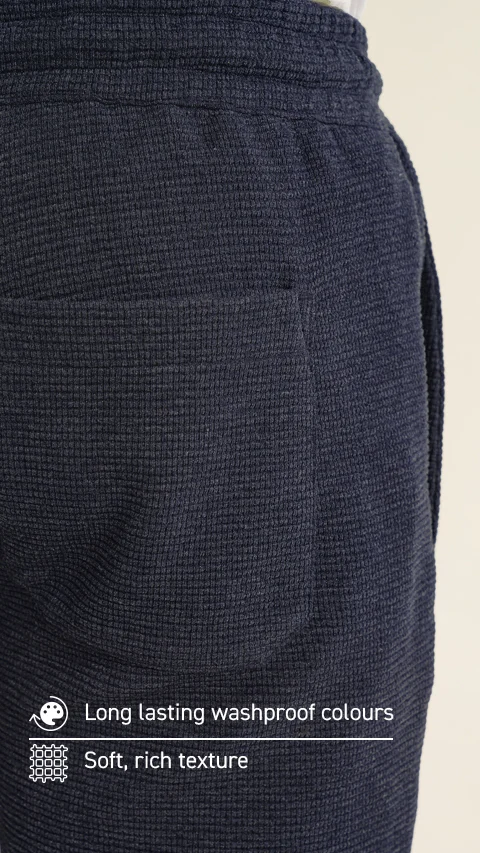 Statement Texture Waffle Shorts Navy Eclipse