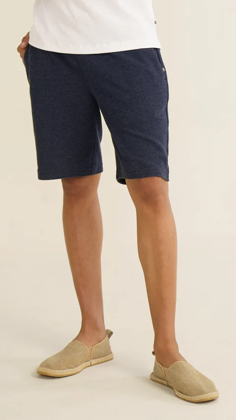 Statement Texture Waffle Shorts Navy Eclipse