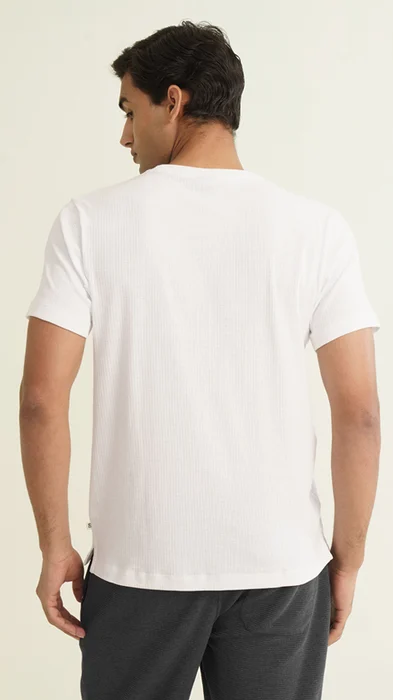 Statement Texture Waffle T-Shirts Everyday White