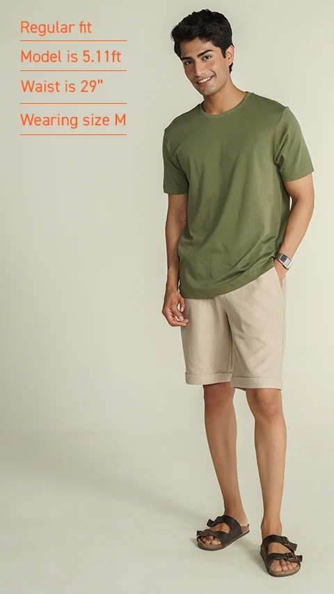 Statement Texture Zig-Zag Shorts Better Beige
