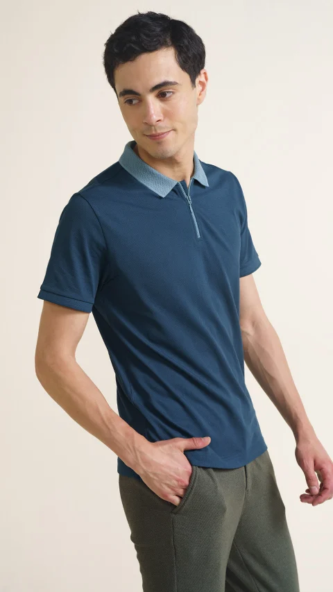 Constant All-Degree Pique Polo Nautical Navy